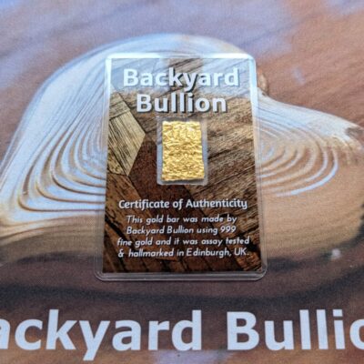 1/10th oz 999 Fine Gold Backyard Bullion Bar (Hallmarked) #17