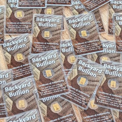 1x 1g 999 Fine Gold in Assay Card Backyard Bullion (Hallmarked)