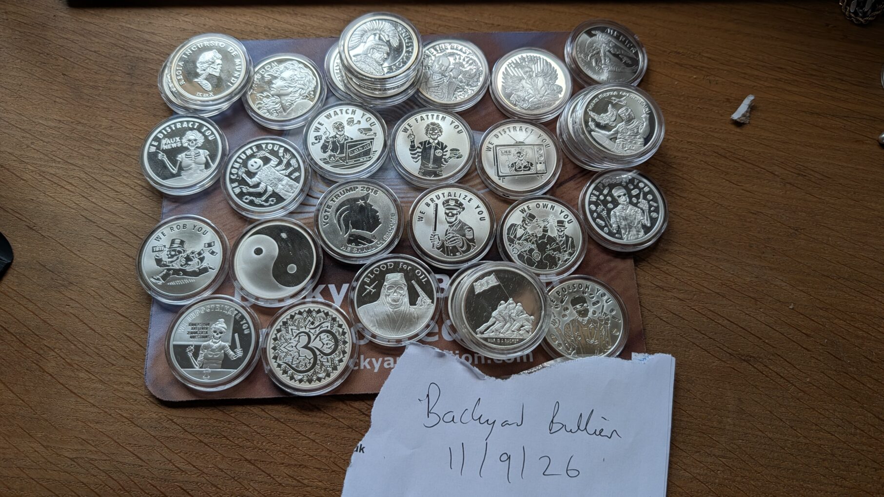 SOLD OUT - 1 oz 999 fine silver "Silver Shield" Rounds - Random Designs £53.75 each - Image 4