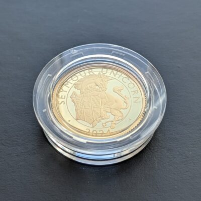 1/4 Oz Gold 2024 Proof Tudor Beasts "The Seymour Unicorn"
